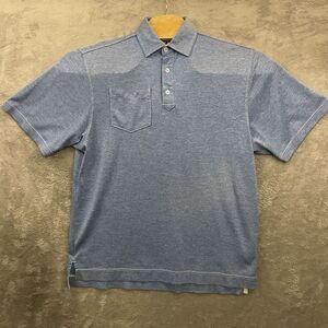 FootJoy FJ Polo‎ Golf Shirt Men's M Blue W Pocket Stretch Performance
